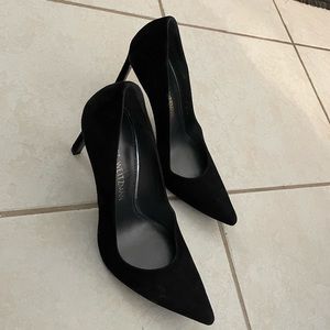 Stuart Weitzman new black suede high heels 6.5